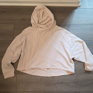 Fabletics Cream Cropped Hoodie